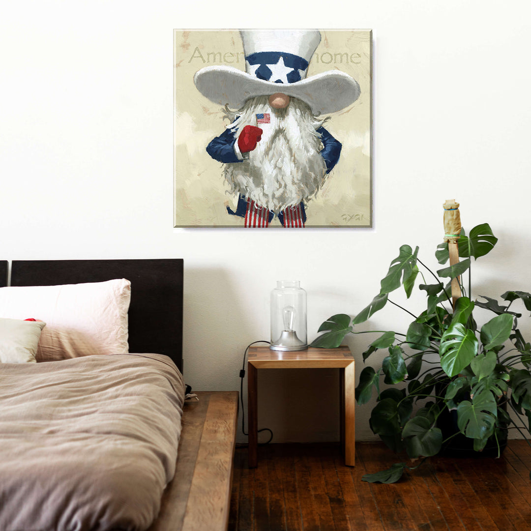 Uncle Sam Gnome Giclee Wall Art
