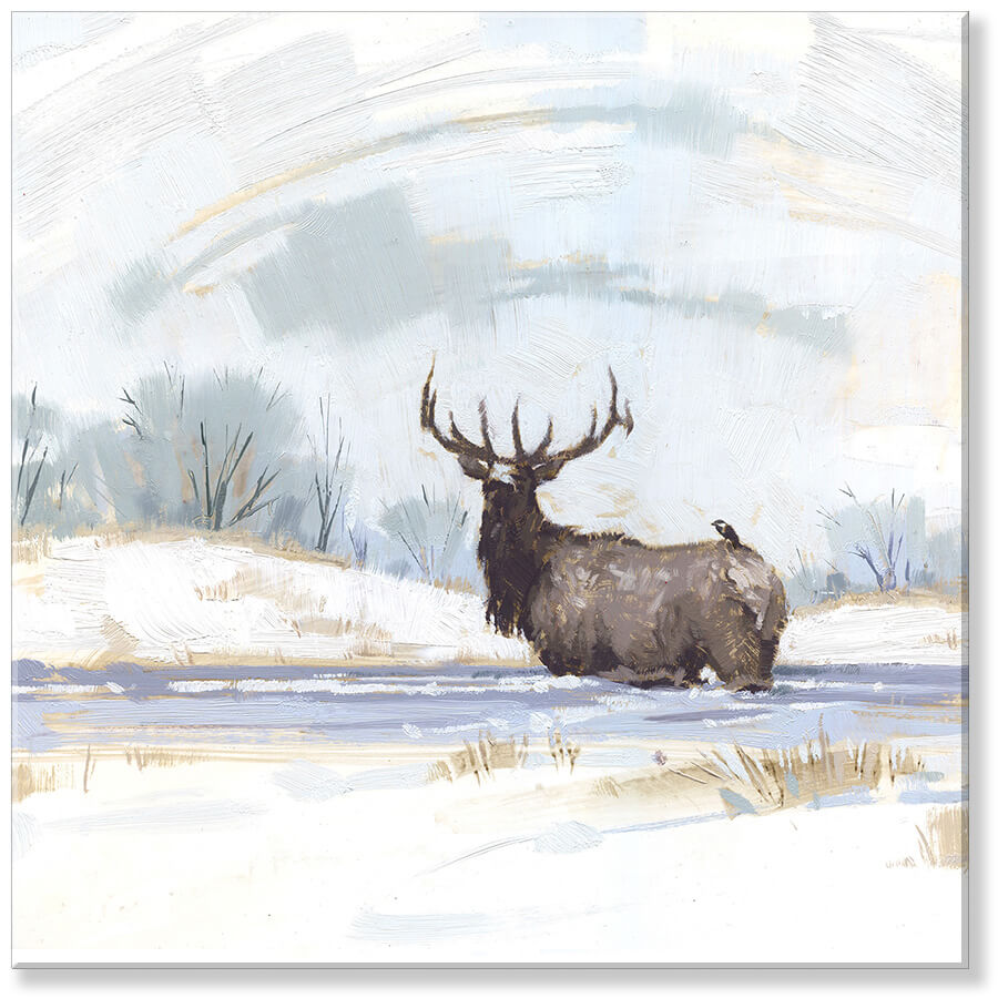 Winter Elk Giclee Wall Art