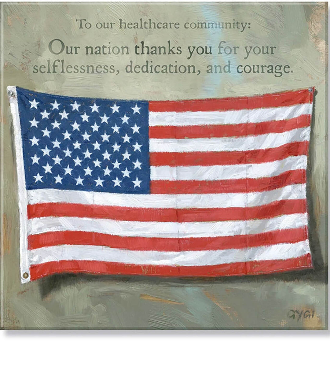 Medical Appreciation Old Glory Giclee Wall Art