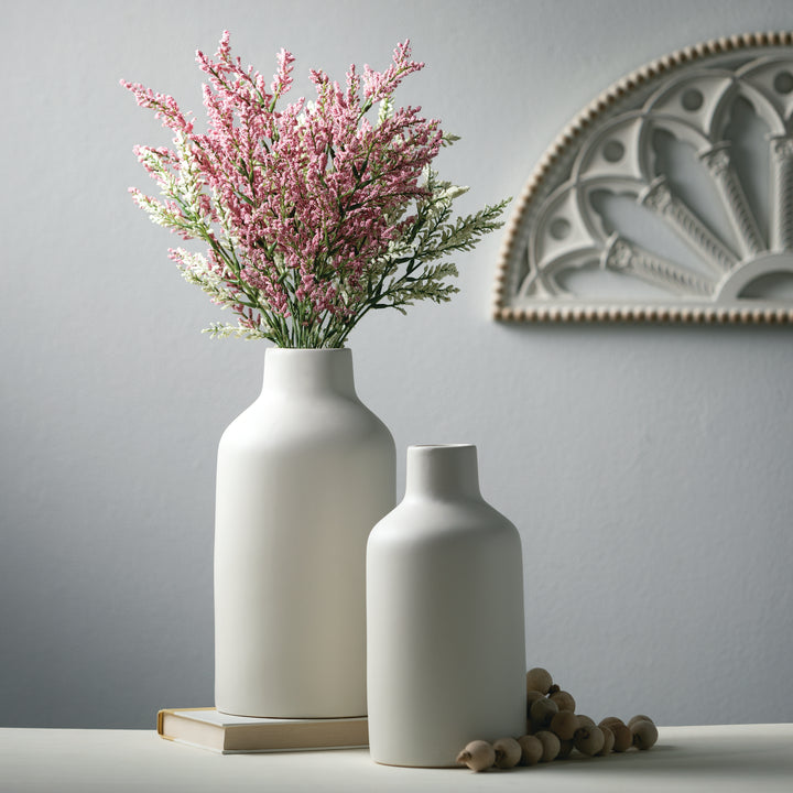 Bottle Vase Ceramic, Matte White