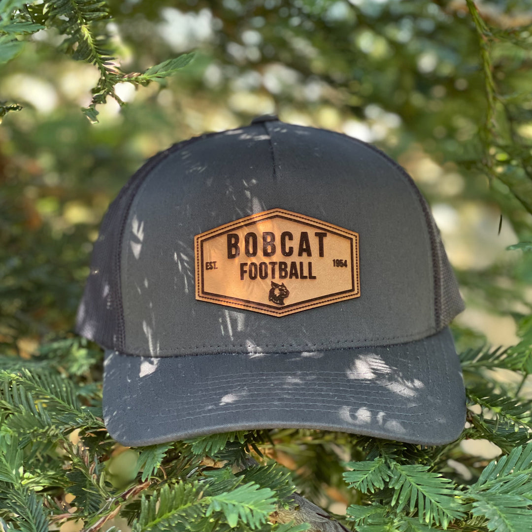 Bobcat Football Genuine Leather Patch Hat