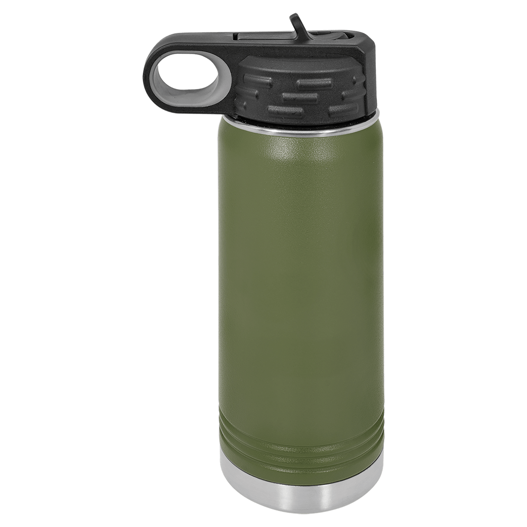 20 oz Water Bottle with Flip Up Straw Lid