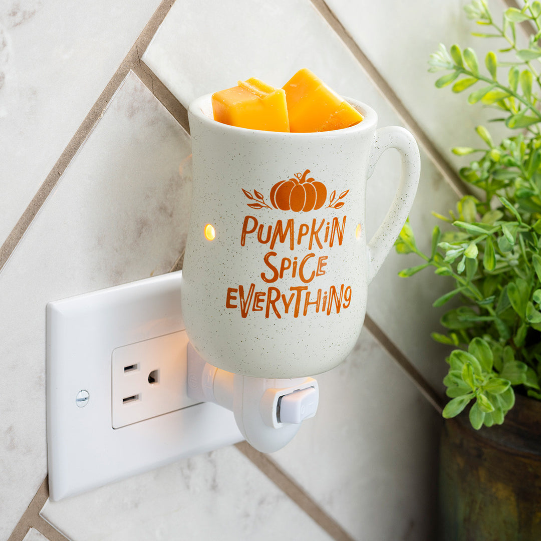 Pumpkin Spice Mug Plug-In Wax Melt Warmer – Fall Fragrance Warmer