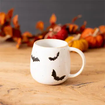 Let’s Go Batty Stoneware Halloween Mug