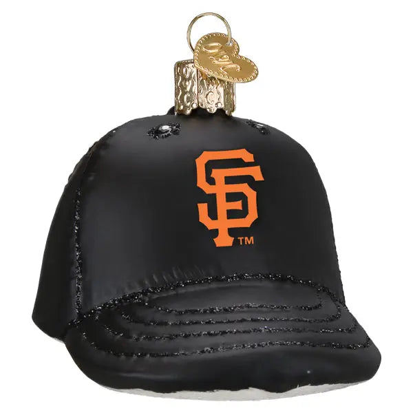 San Francisco Giants Baseball Cap Glass Ornament