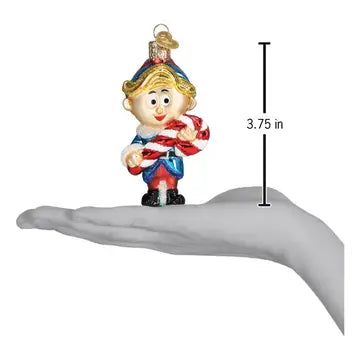 Hermey the Elf Handcrafted Glass Christmas Ornament