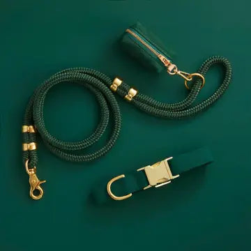 Evergreen Waxed Canvas Dog Poop Bag Dispenser