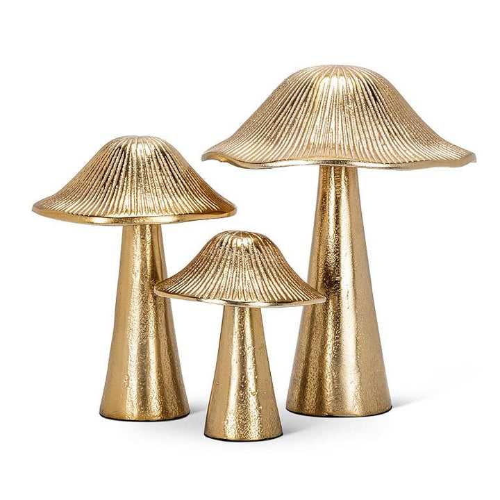 Golden Mushroom Sculpture