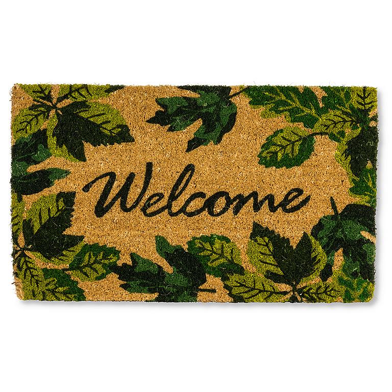 Leafy Welcome Door Mat, 18 x 30