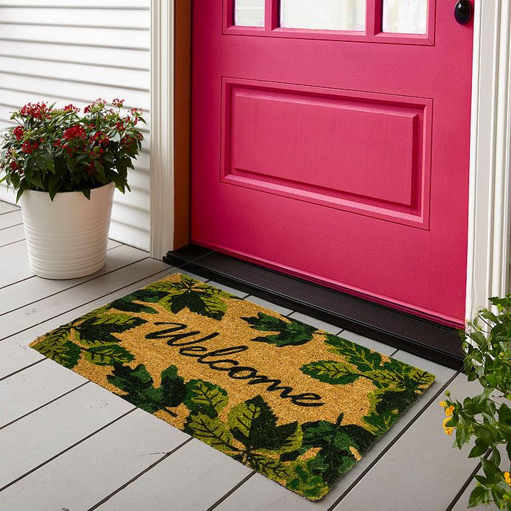 Leafy Welcome Door Mat, 18 x 30