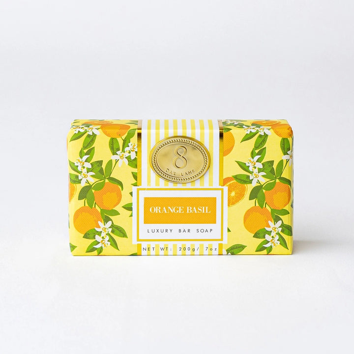 Orange Basil Wrapped Bar Soap, 7oz