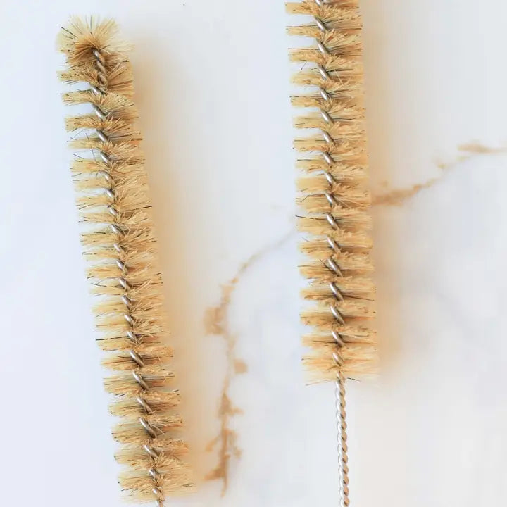 Natural Bristle Bottle Cleaning Brush with Beech Wood Handle