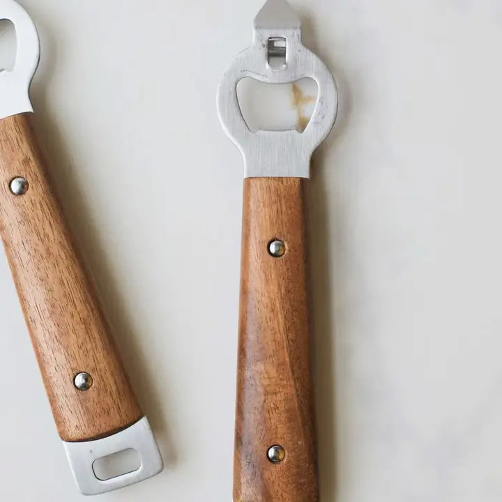 Heirloom Wood Handle Stainless Steel Bottle Opener