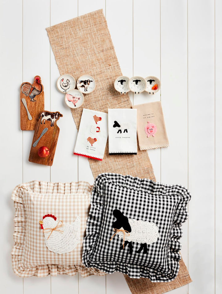 Farm Animal Stoneware Tidbit Dishes, 4.5"