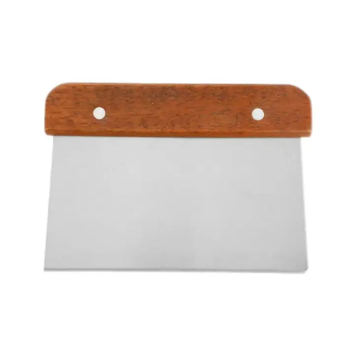 Stainless Steel Dough Scraper with Wood Handle