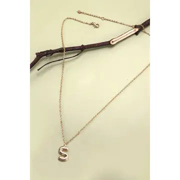 Gold Balloon Initial Necklace
