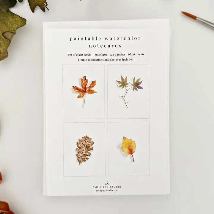 Paintable Watercolor Notecard Set