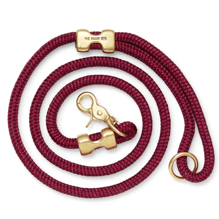 Wine Marine Rope Dog Leash, 5 Foot