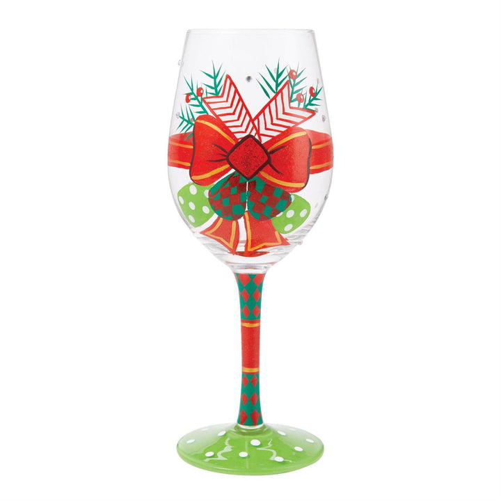 Lolita My Fancy Christmas Bow Wine Glass, 15oz