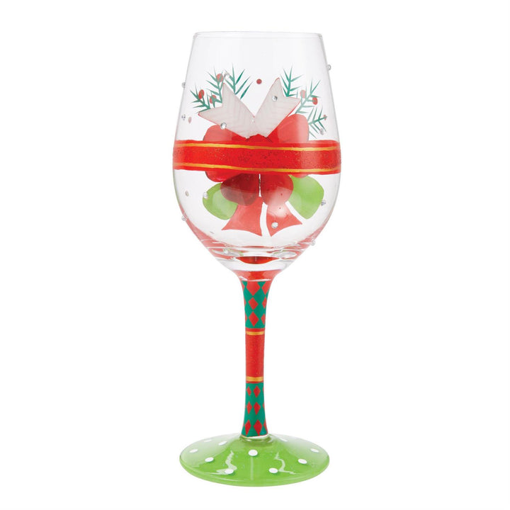 Lolita My Fancy Christmas Bow Wine Glass, 15oz