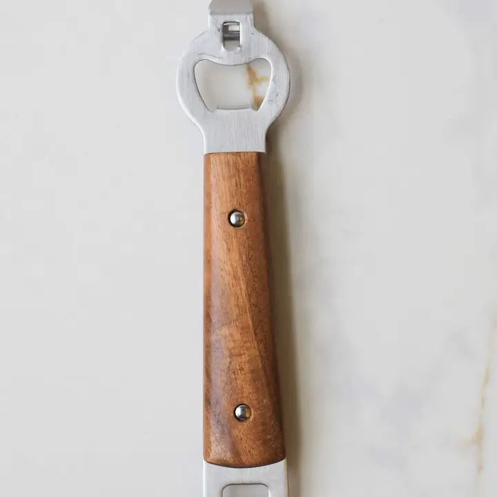 Heirloom Wood Handle Stainless Steel Bottle Opener
