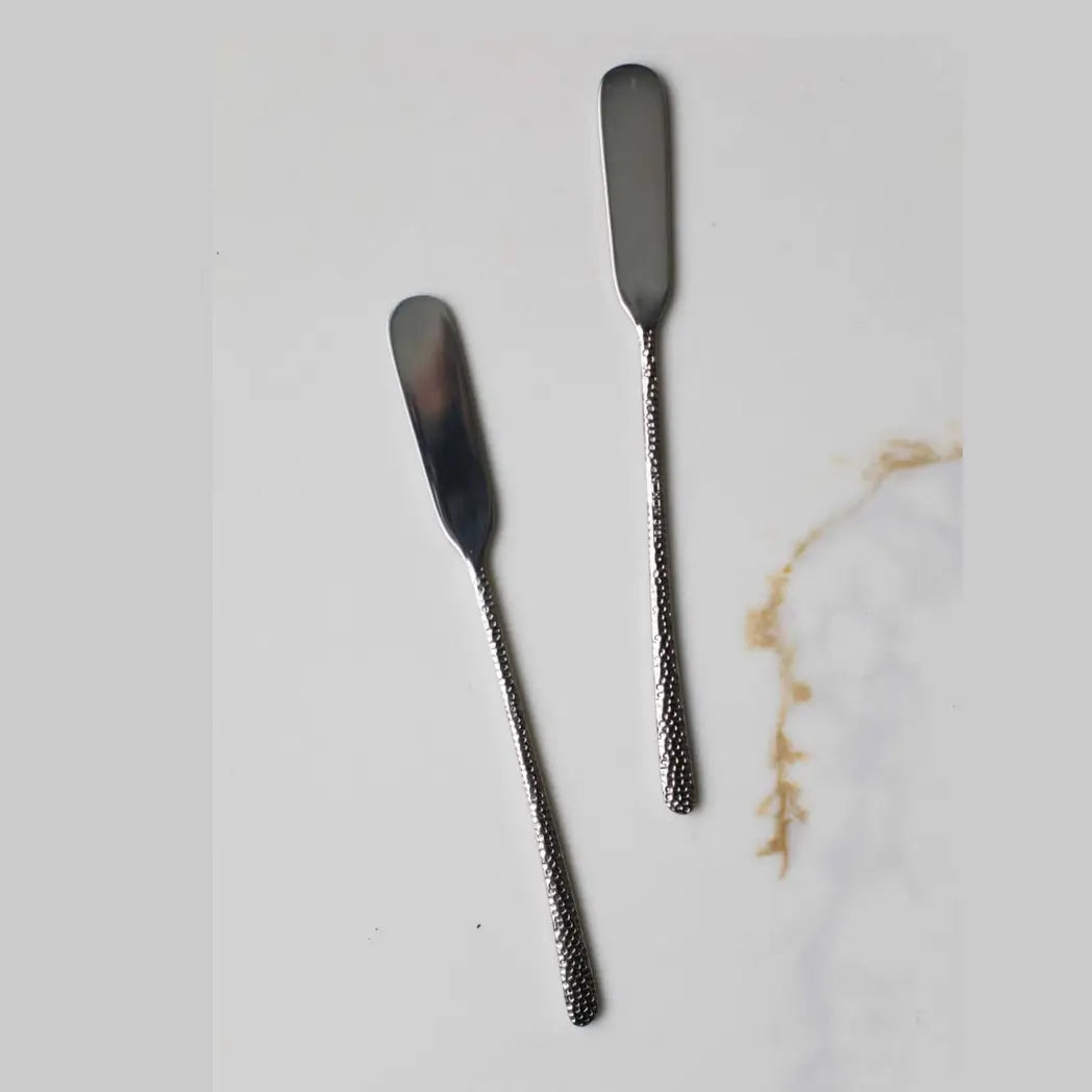 Hammered Stainless Steel Serving Utensils