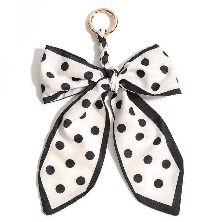 Silky Scarf Bow Bag Charm Keychain