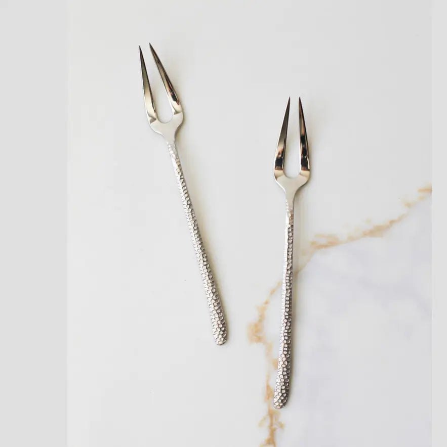 Hammered Stainless Steel Serving Utensils