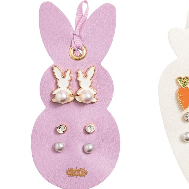Easter Icon Stud Earring Set – Bunny, Carrot &amp; Egg