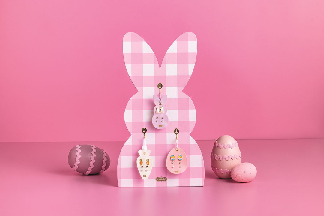 Easter Icon Stud Earring Set – Bunny, Carrot &amp; Egg