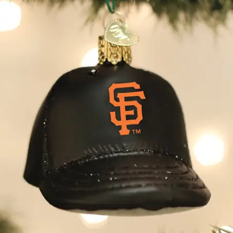 San Francisco Giants Baseball Cap Glass Ornament