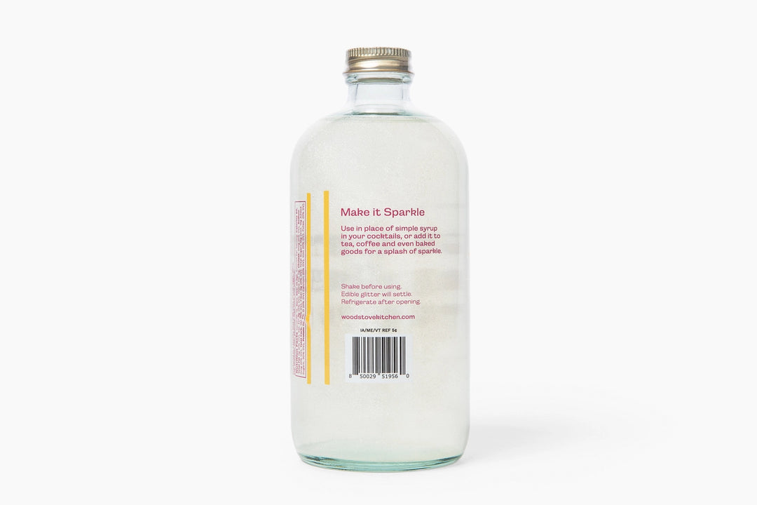 Glitter Simple Syrup Mixer with Edible Glitter, 16 oz