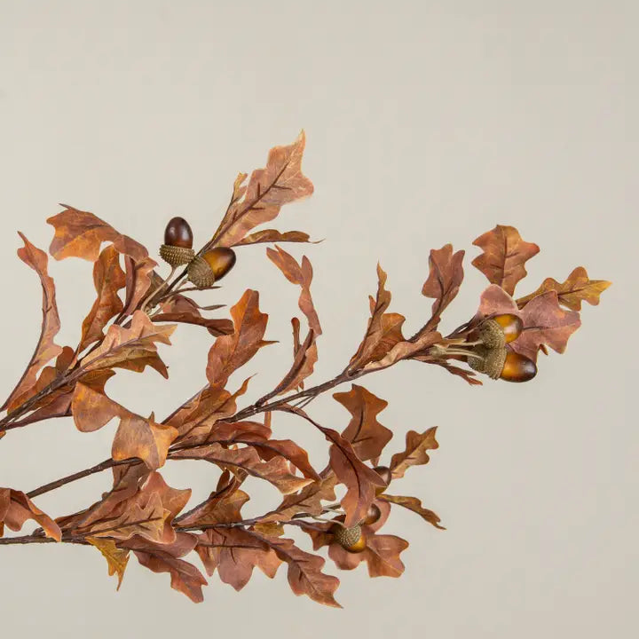 39-Inch Fall Oak Leaf and Acorn Spray