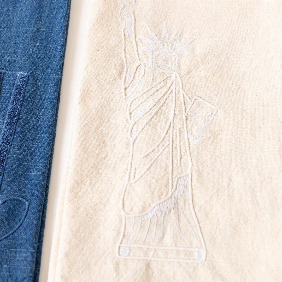 Patriotic Stonewashed Cotton Tea Towels
