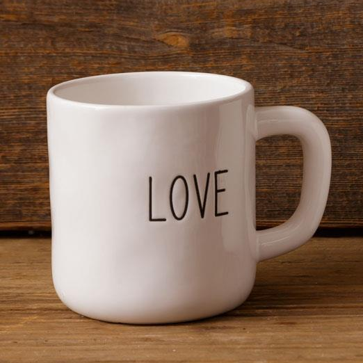 Faith, Family + Everyday Words Ceramic Mug, 4"