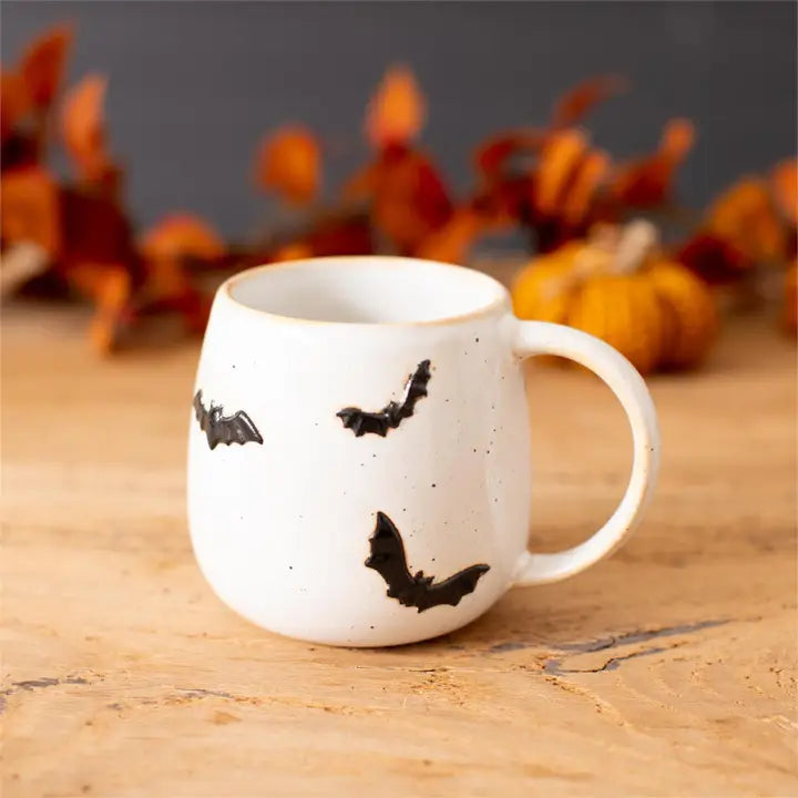 Let’s Go Batty Stoneware Halloween Mug