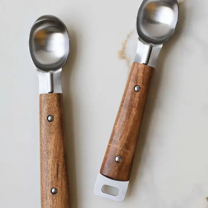 Heirloom Wood Handle Stainless Steel Ice Cream Scoop
