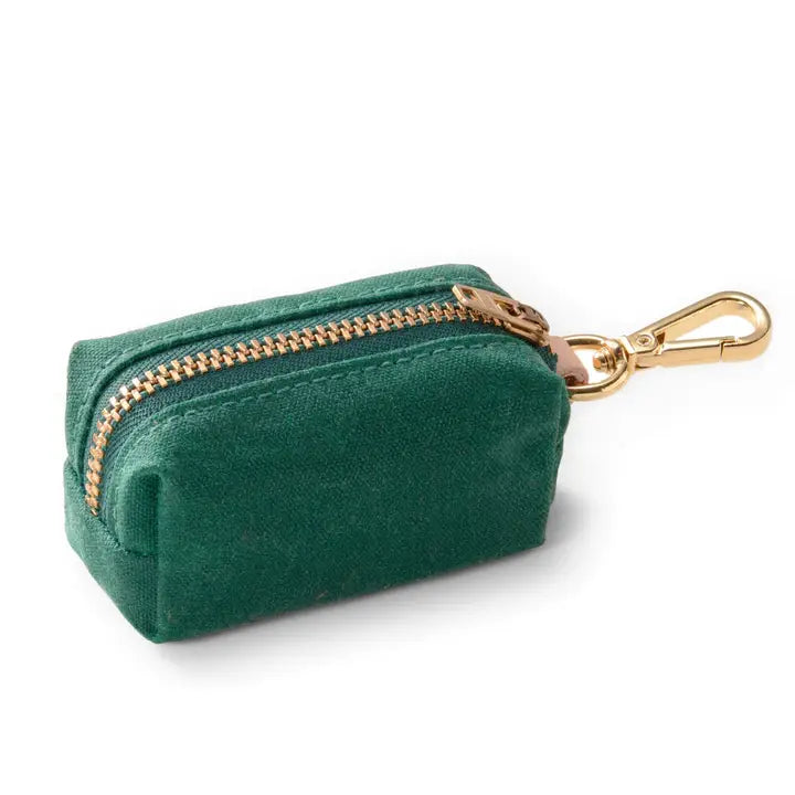 Evergreen Waxed Canvas Dog Poop Bag Dispenser