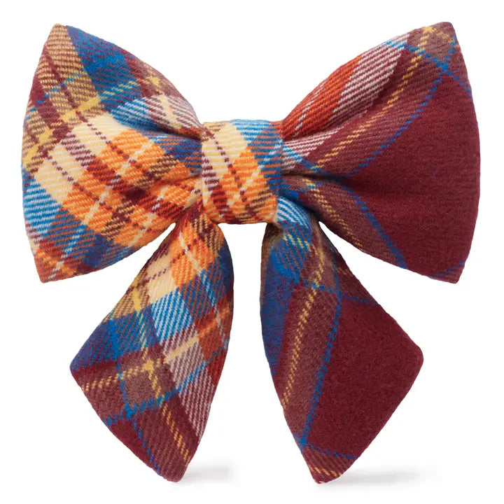 Marlow Plaid Flannel Dog Bow
