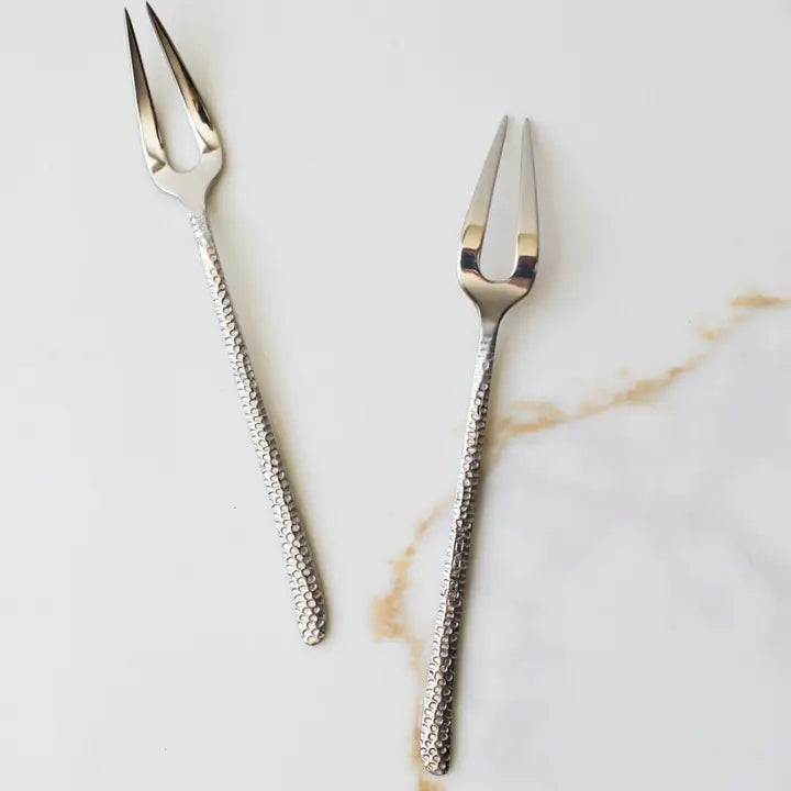 Hammered Stainless Steel Serving Utensils