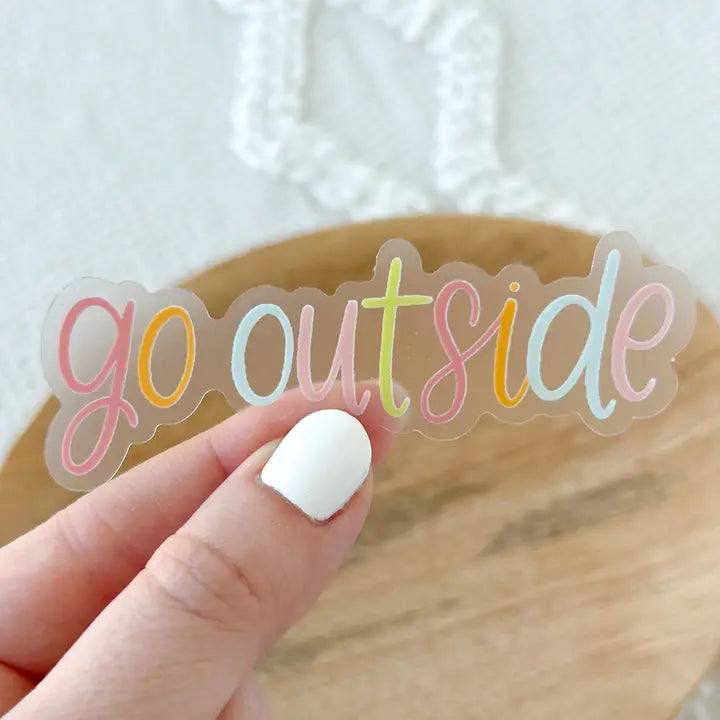 Go Outside Sticker, 3.25x1
