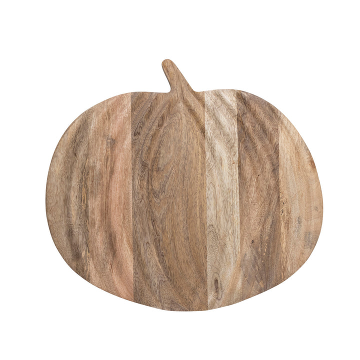 Pumpkin Shaped Mango Wood Serving Board, 15" x 11-1/4"