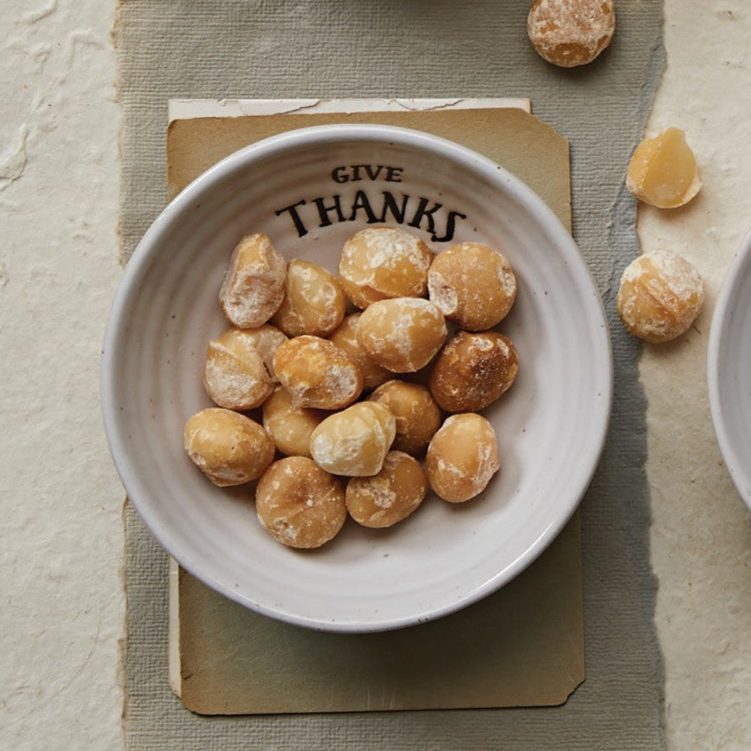 4" Stamped Saying Bowl, Cream Color