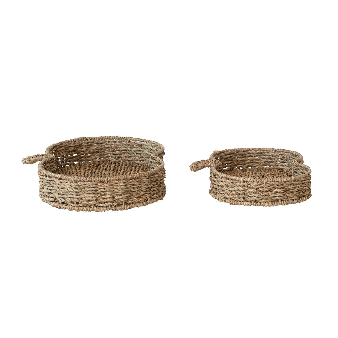 Hand-Woven Seagrass Pumpkin Tray