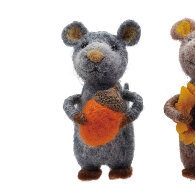 Handmade Wool Felt Mice