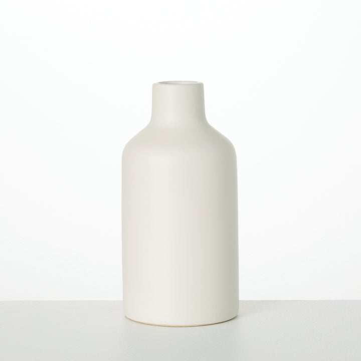 Bottle Vase Ceramic, Matte White