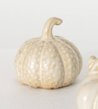 Stoneware Cream Pumpkins