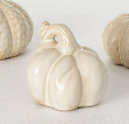 Stoneware Cream Pumpkins