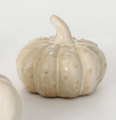 Stoneware Cream Pumpkins