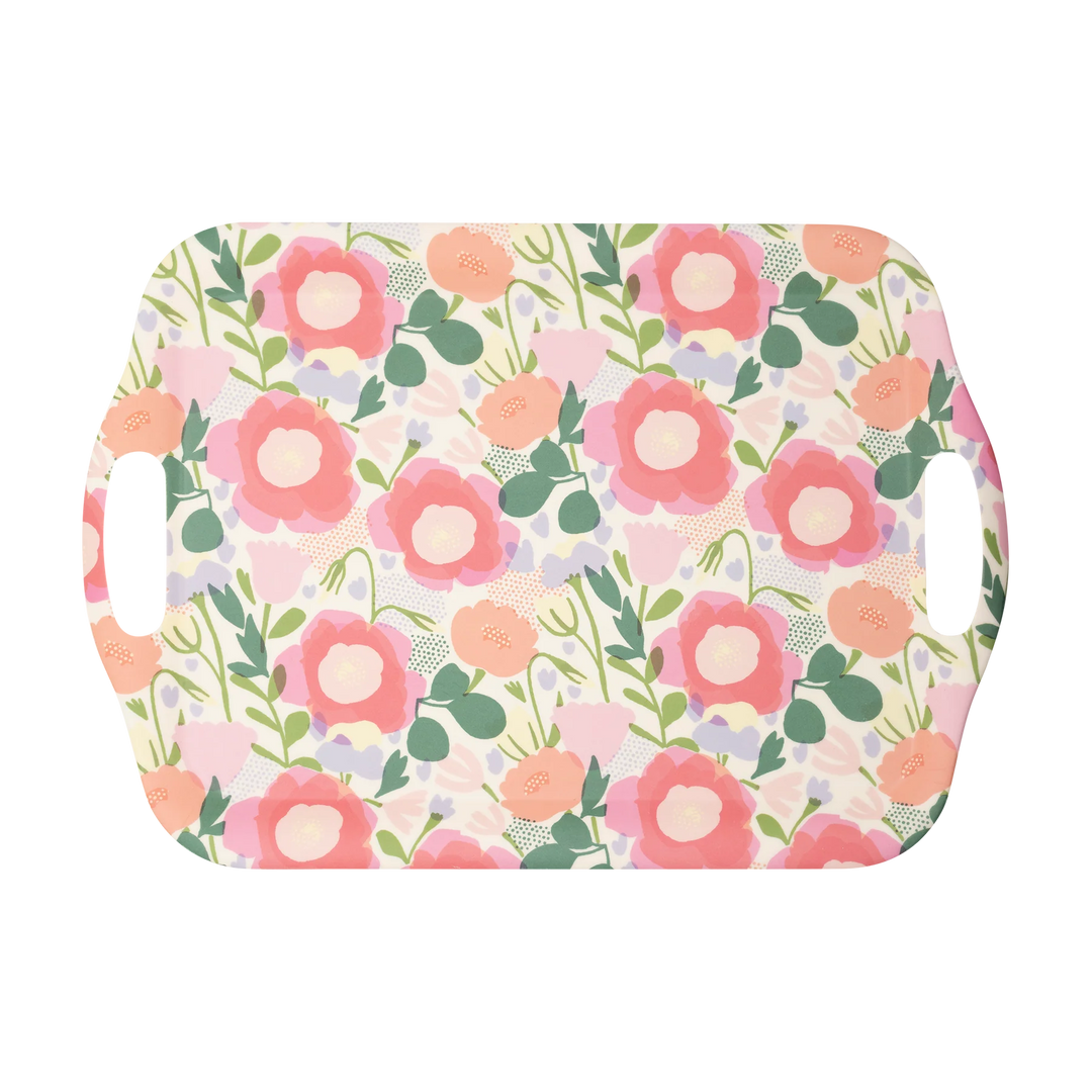 Floral Reusable Bamboo Tray